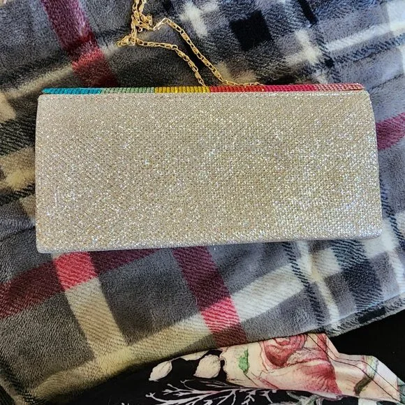 Rainbow Rhinestone Purse - Picture 2 of 5